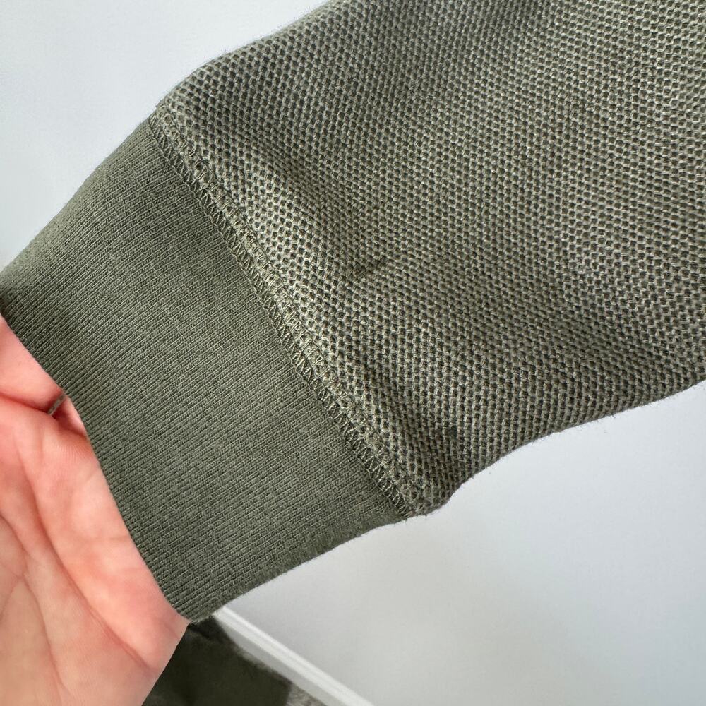 UNTUCKit Schrock Textured Long Sleeve Henley Medium Army Green - Picture 6 of 8